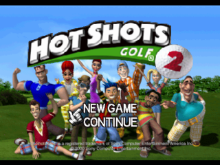 Hot Shots Golf 2 title screen for Playstation